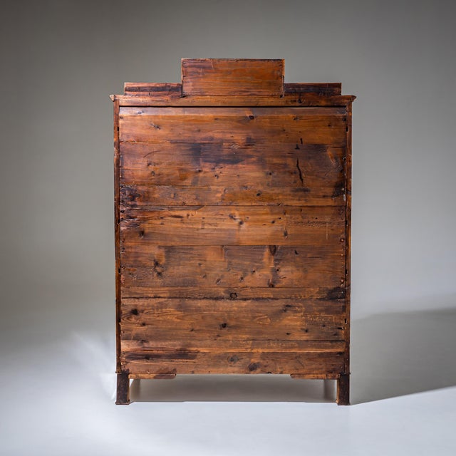 Beige Biedermeier Roll-Top Secretary in Cherrywood, Saxony, 1835 For Sale - Image 8 of 15