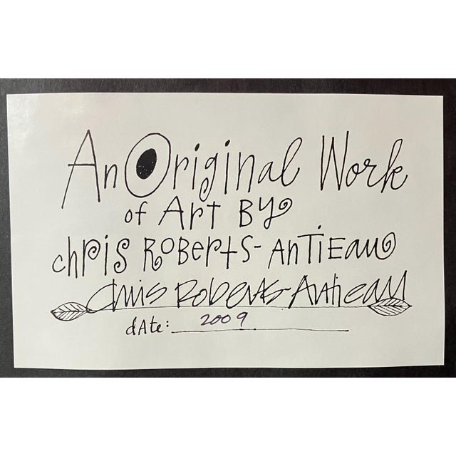 Contemporary Original Framed Chris Antieau Embroidered Qulted “If I Had a Monkey" Retail $5k-6k For Sale - Image 3 of 12