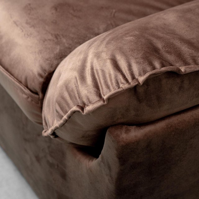 Vintage Brown Velvet Armchairs, 1970s, Set of 2 For Sale - Image 10 of 12