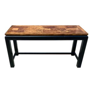 Mid Century Modern Walnut Console With Drawer
