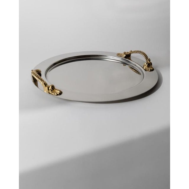 Vintage Tray in Stainless Steel, 1980s For Sale - Image 3 of 11