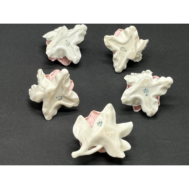 Vintage Porcelain Roses by Karl Ens Volkstedt Germany Pre-Wwii - 5pc Set For Sale - Image 4 of 8