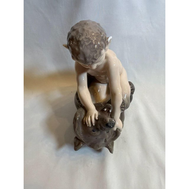 Mid-Century Modern Mid 20th Century Royal Copenhagen Faun With Bear Porcelain Figurine #648 For Sale - Image 3 of 8