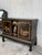 Early 20th Century Black Lacquer & Hand Painted Open Altar Table or Sideboard with Mirror For Sale In Miami - Image 6 of 18