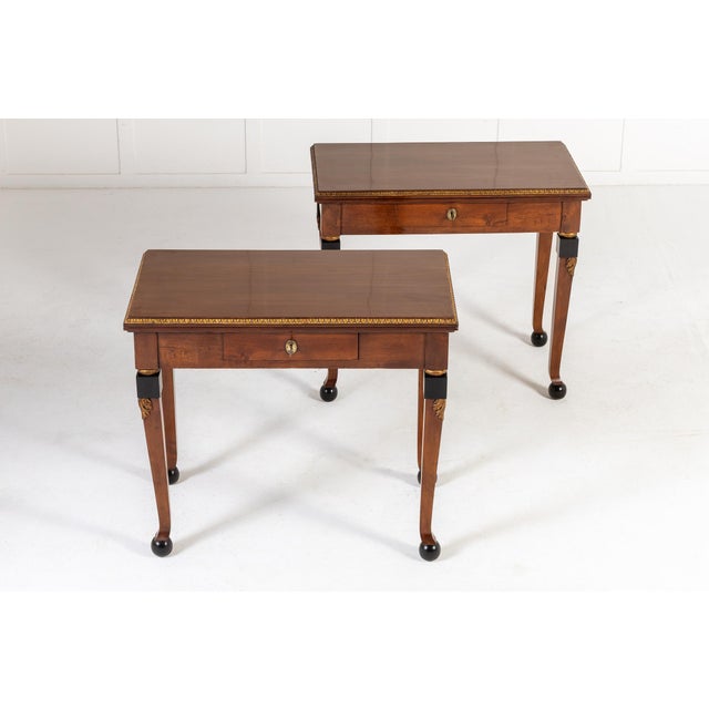 Pair of 19th century italian walnut card tables an exceptional pair of 19th century italian walnut card tables. these...