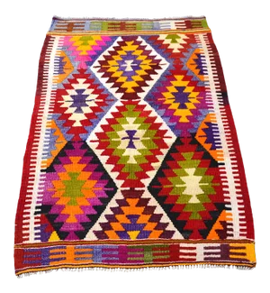 1960s Turkish Handmade Kilim Rug