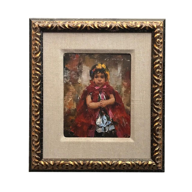 Little Girl Wearing Red Cape by Ramon Kelley.