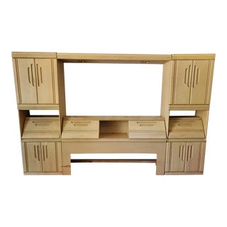 1980s Wall Unit Headboard With Cabinets For Sale