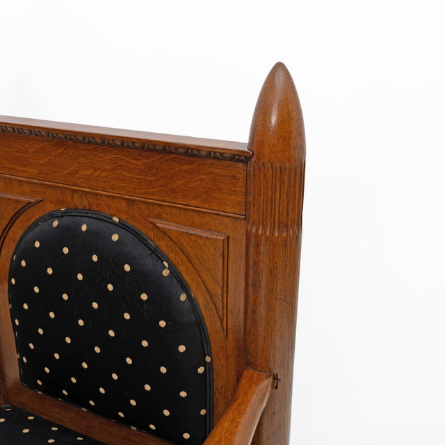 Wood Art Deco Amsterdam School Armchairs in Oak, 1920s, Set of 2 For Sale - Image 7 of 13