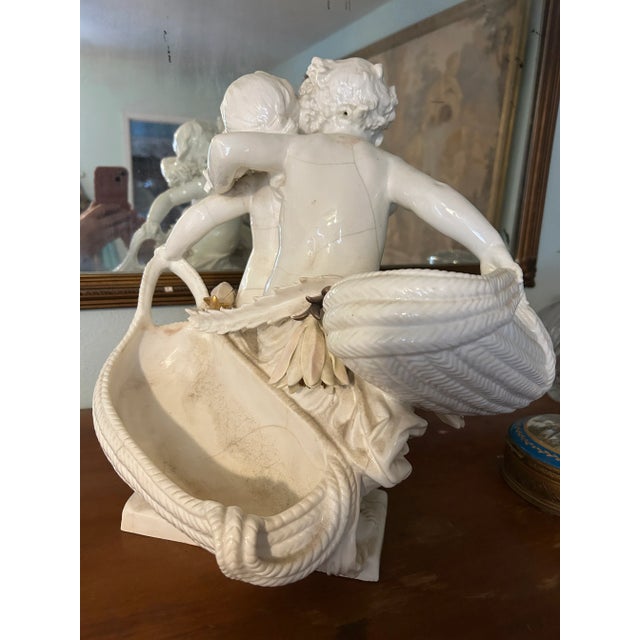 Early 19th Century Antique Sevres Vieux Paris Putti Statue For Sale - Image 10 of 10