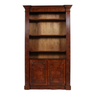 Early 20th-Century Burled Wood Display Cabinet or Bookcase For Sale