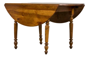 19th Century Country French Provincial Walnut Drop Leaf Table