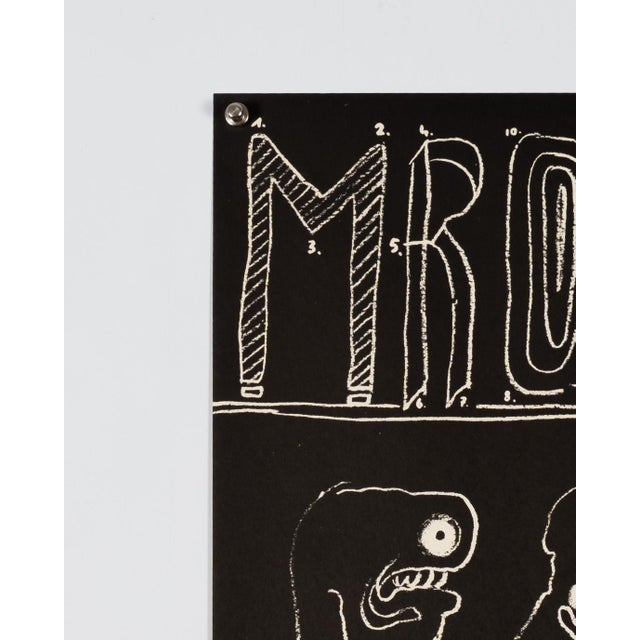Black Mrozek Krawiecl Theater Poster by Kenarf Iksyeiworats, 1978 For Sale - Image 8 of 9