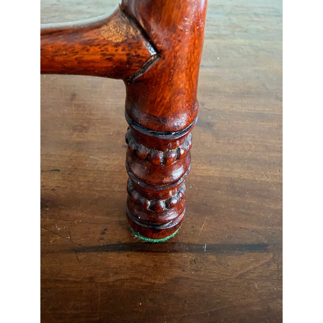 Petite Chinese Chippendale Hardwood Faux Bamboo Drinks Table For Sale - Image 11 of 15