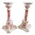 1981 Royal Crown Derby "Red Aves" Fine Bone China Candlesticks - A Pair For Sale
