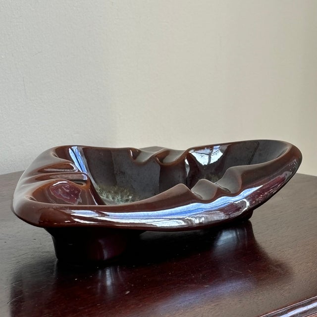 Royal Haeger Vintage Mid-Century Modern Drip Glaze Ashtray / Catchall For Sale - Image 4 of 12