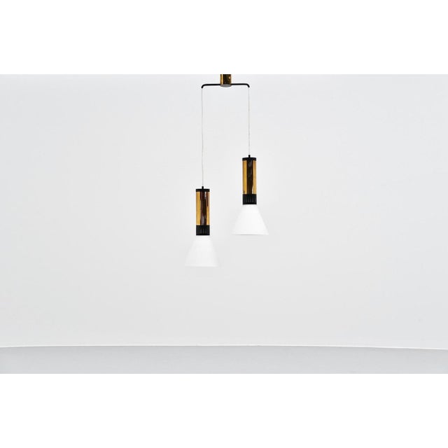 Black Pendant Model 1135/2 from Stilnovo, Italy, 1960s For Sale - Image 8 of 10