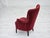 Vintage Danish Chair in Cherry-Red Furniture Velour, 1960s For Sale - Image 15 of 18