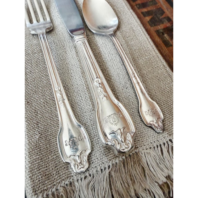 A vintage mid-century silverplated flatware service for 6 from the famous Fontainebleau Hotel in Miami Beach, Florida. In...