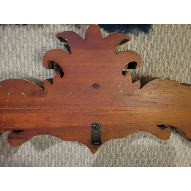 Brown Vintage Solid Wood Pineapple Carved Piedemont Wall Plaque Room Decor For Sale - Image 8 of 11