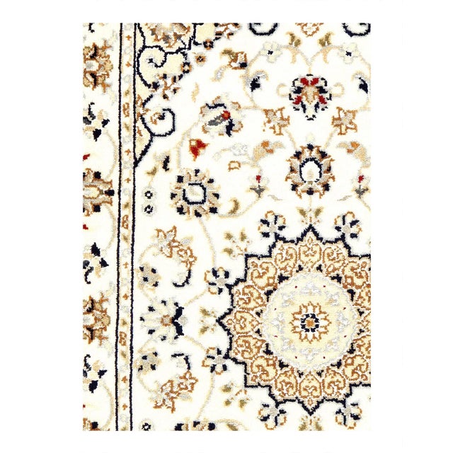 Nain rugs are renowned for their detail and fine use of outlining along the central motifs. Breaking from the classical...