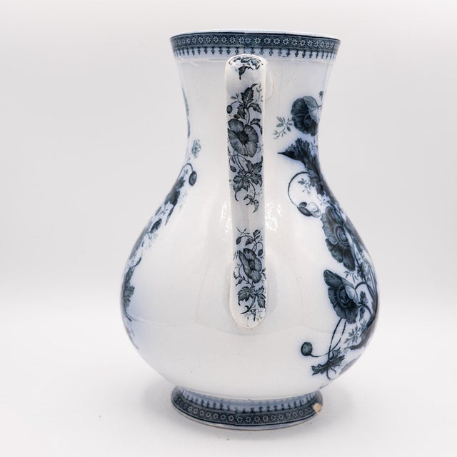 Large Transferware Pitcher from Villeroy & Boch, 1890s For Sale - Image 3 of 13