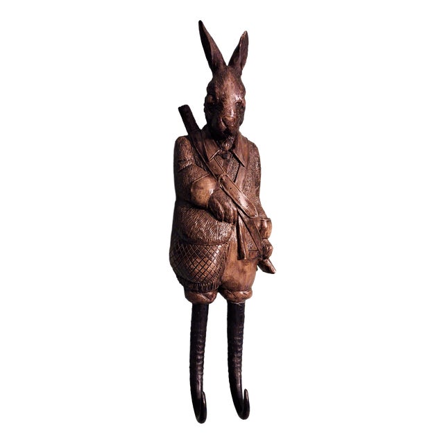 Black Forest Hunting Wall Rabbit, 1980s For Sale