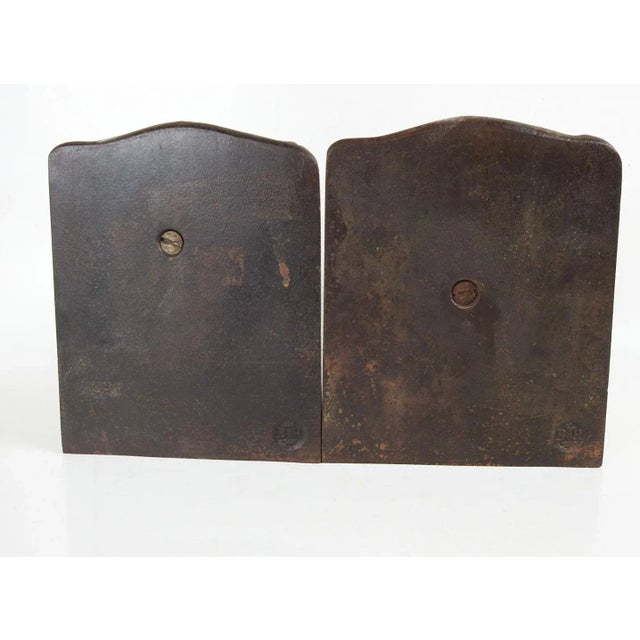 Early 20th Century Bradley Hubbard Lion Tiger Cast Iron Bookends For Sale - Image 10 of 12