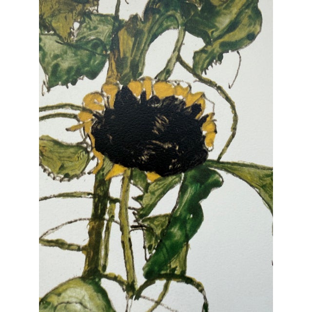 White Egon Schiele (1890-1918), Sunflowers, 1917, Printed in Italy For Sale - Image 8 of 12