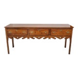 1970s Custom Made Wright Table Company Chippendale Solid Yew Wood Sideboard For Sale