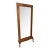 Vintage Oak Floor Mirror With Carved Crest and Claw Feet For Sale