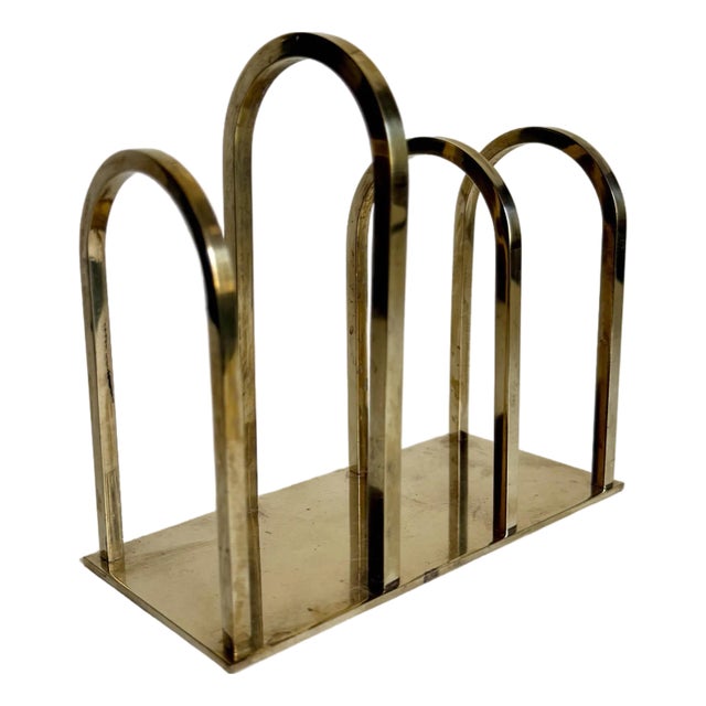 Art Deco Modern Brass Letter Holder Mail Sorter For Sale