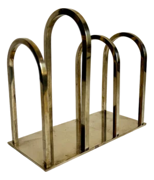 Art Deco Modern Brass Letter Holder Mail Sorter