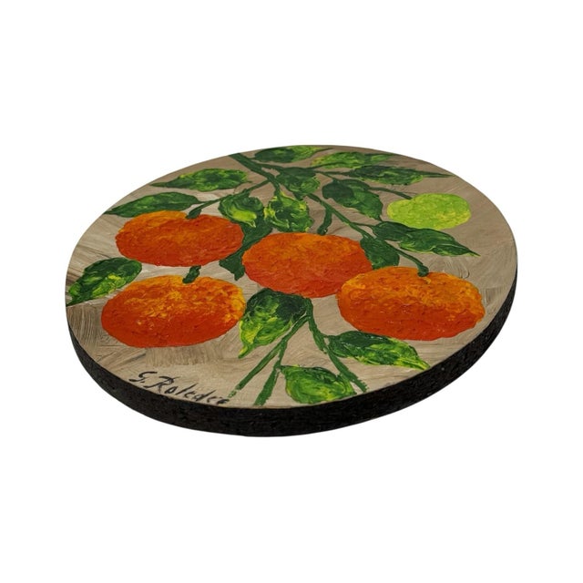 Mid 20th Century Mid 20th Century Original Still Life Art of Lemons and Oranges - A Pair For Sale - Image 5 of 9