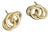 Share Antique Victorian Lover's Knot Gold Stud Earrings, Pair For Sale