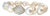 Late 20th Century Sterling Silver Biwa Pearl Stacking Vermeil Bracelet For Sale