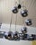 Black German Cascading Chrome Ceiling Lamp from Kaiser Idell / Kaiser Leuchten, 1970s For Sale - Image 8 of 8
