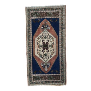 1960s Vintage Handmade Turkish Wool Rug For Sale