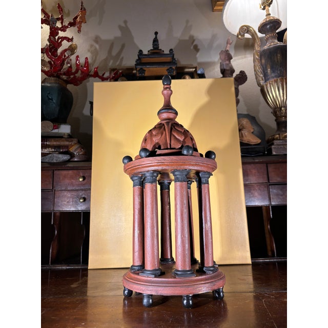Handcrafted Rotunda Grand Tour Architectural Capriccio Model Miniature in Italian Neo-Classical Manner For Sale - Image 4 of 12