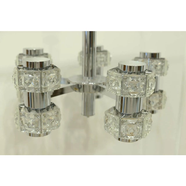 1960s Mid-Century Roof Lamp in Chromed Steel and Glass, Germany For Sale - Image 5 of 6