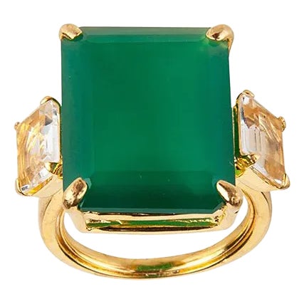 Solene Ring, Green, Size 8 For Sale