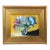 Colorful Bouquet of Flowers Oil Painting Including the Antiqued Gold Wood Frame For Sale
