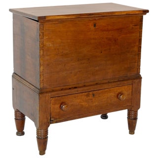 19th Century Cherrywood Sugar Chest With One Drawer For Sale