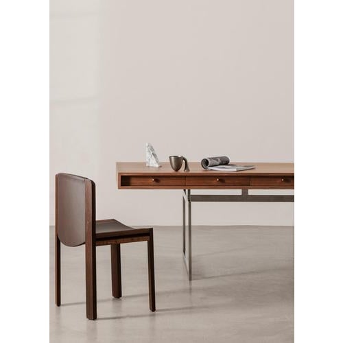 Joe Colombo Model 300 Chairs in Wood and Kvadrat Fabric by Joe Colombo, Set of 4 For Sale - Image 4 of 13