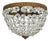 Louis XVI Style Crown-Shaped 3-Light Ceiling Light with Half-Basket Glass Pendants, 1950s For Sale