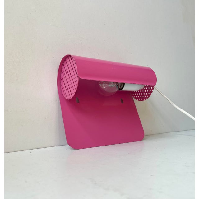 Contemporary Danish Modern Pink Bedside Wall Lamp from Lyfa, 1980s For Sale - Image 3 of 12