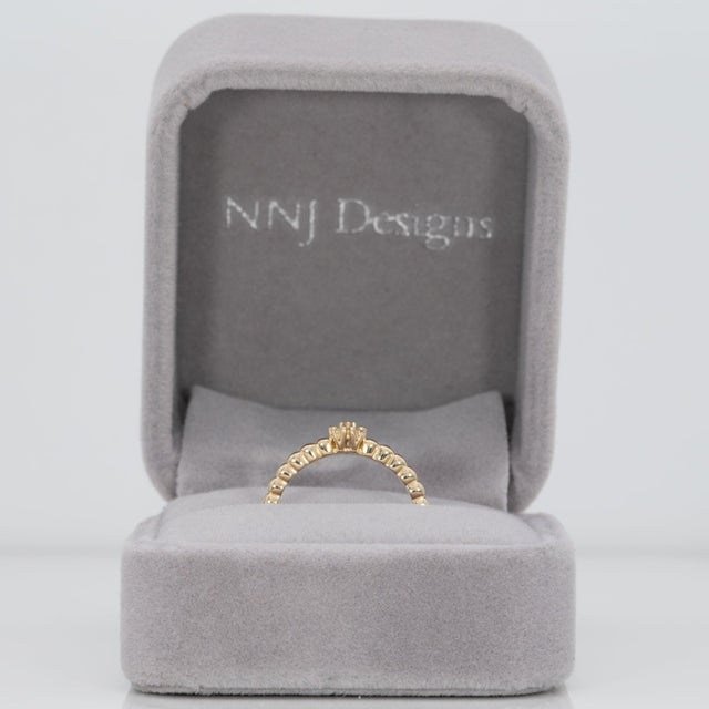 Earth Mined Diamond Band, Solid 14k Gold, Natural Diamond Stacking Band, Size 6.75 For Sale - Image 4 of 9