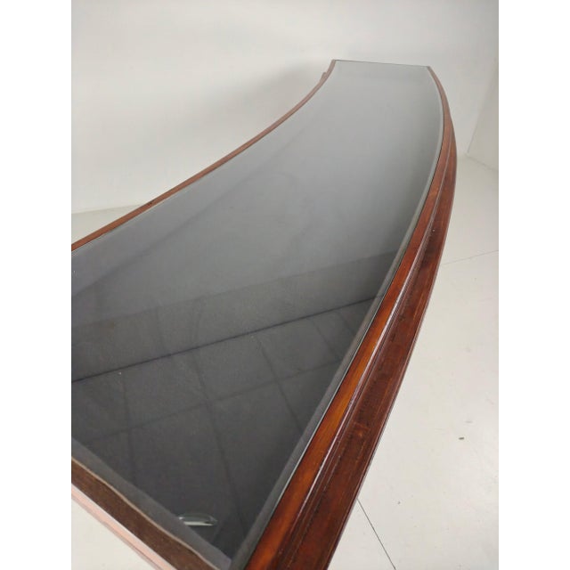 1940s Curved Oak Museum Display Cabinet, 1940s-1950s For Sale - Image 5 of 10