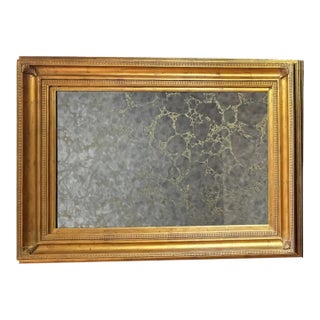 Smoked 1960s Gilded Art Nouveau Mirror For Sale