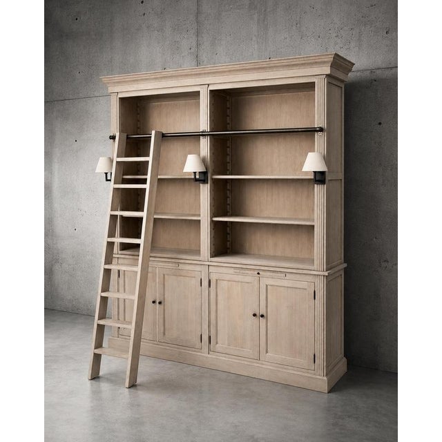 Charrell Home Interiors Library Cabinet with Ladder For Sale - Image 6 of 6